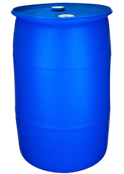 55 GALLON PLASTIC DRUM CLOSED HEAD BLUE